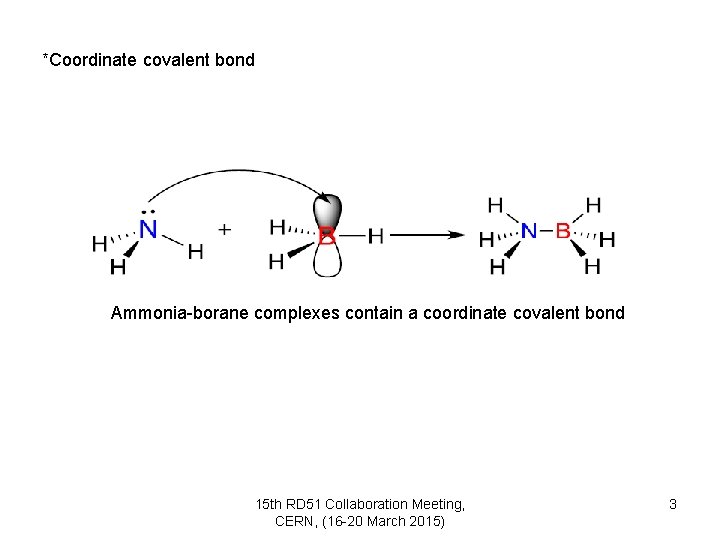 *Coordinate covalent bond Ammonia-borane complexes contain a coordinate covalent bond 15 th RD 51