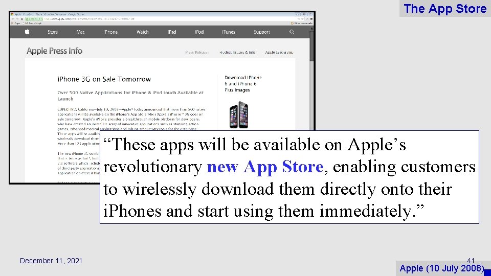 The App Store “These apps will be available on Apple’s revolutionary new App Store,