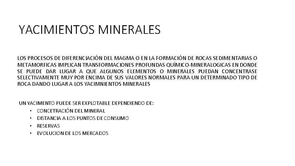 RECURSOS MINERALES Y ENERGTICOS CIENCIAS DE LA TIERRA
