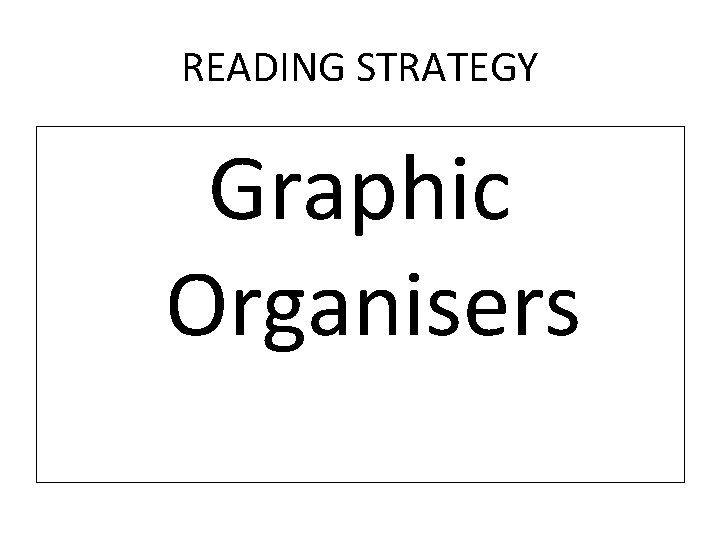 READING STRATEGY Graphic Organisers 