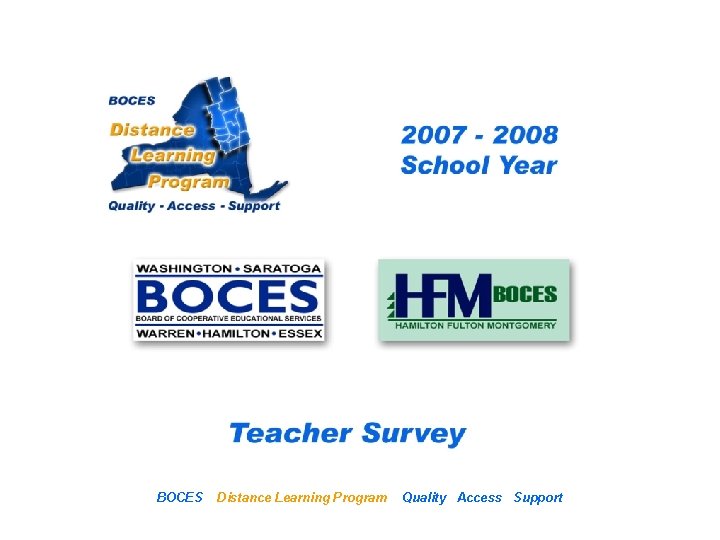 HFM SAN Distance Learning Project Teacher Survey BOCES Distance Learning Program 2007 – 2008