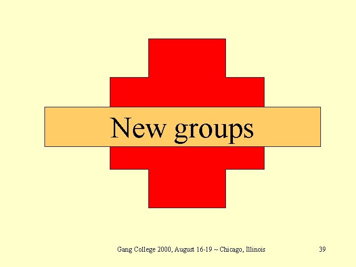 New groups Gang College 2000, August 16 -19 ~ Chicago, Illinois 39 