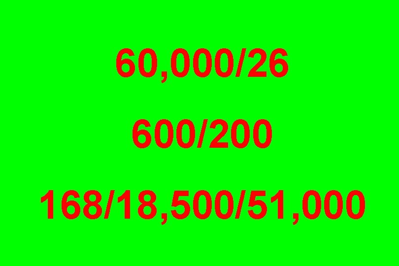 60, 000/26 600/200 168/18, 500/51, 000 