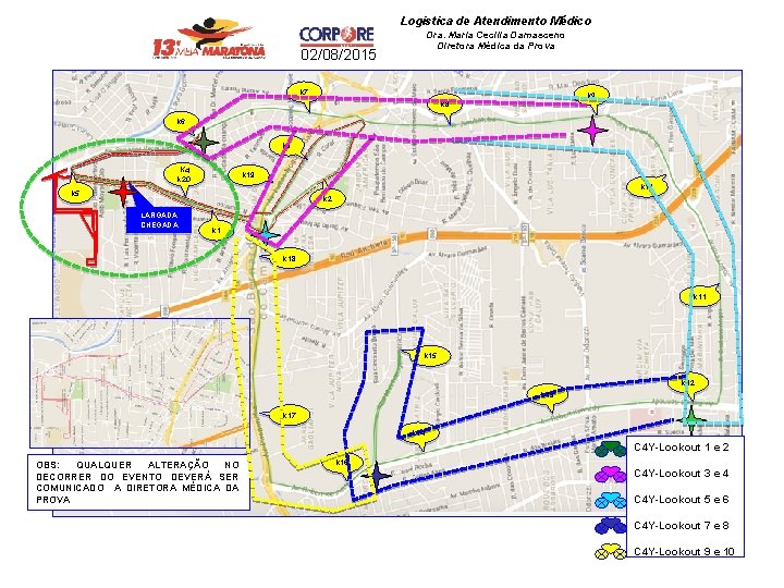 Logistica de Atendimento Médico Dra. Maria Cecilia Damasceno Diretora Médica da Prova 02/08/2015 k