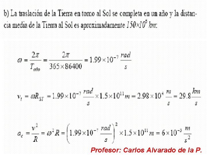 Profesor: Carlos Alvarado de la P. 