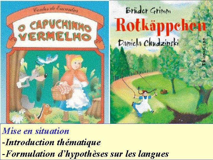 Mise en situation -Introduction thématique -Formulation d’hypothèses sur les langues Mise en situation -Introduction thématique -Formulation d’hypothèses sur les langues