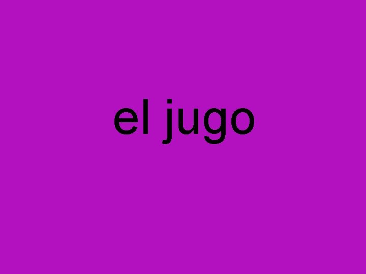 el jugo 