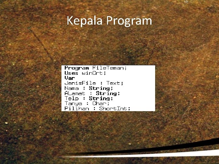 Kepala Program 