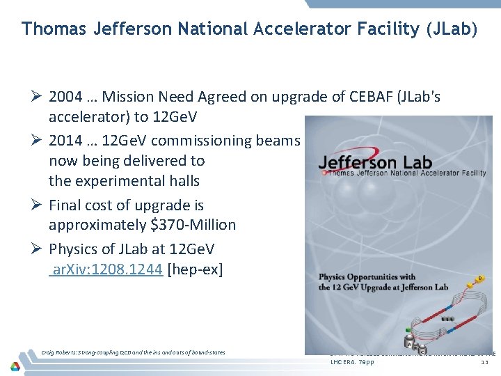 Thomas Jefferson National Accelerator Facility (JLab) Ø 2004 … Mission Need Agreed on upgrade