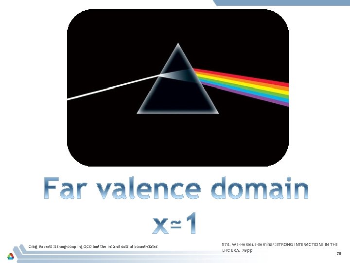 Craig Roberts: Strong-coupling QCD and the ins and outs of bound-states 574. WE-Heraeus-Seminar: STRONG