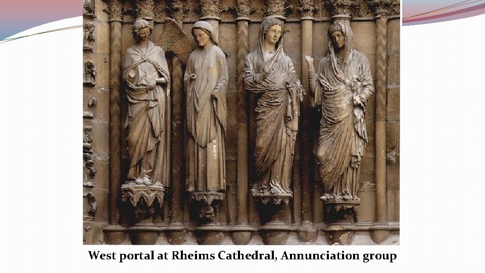 West portal at Rheims Cathedral, Annunciation group 