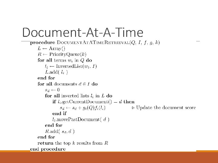 Document-At-A-Time 