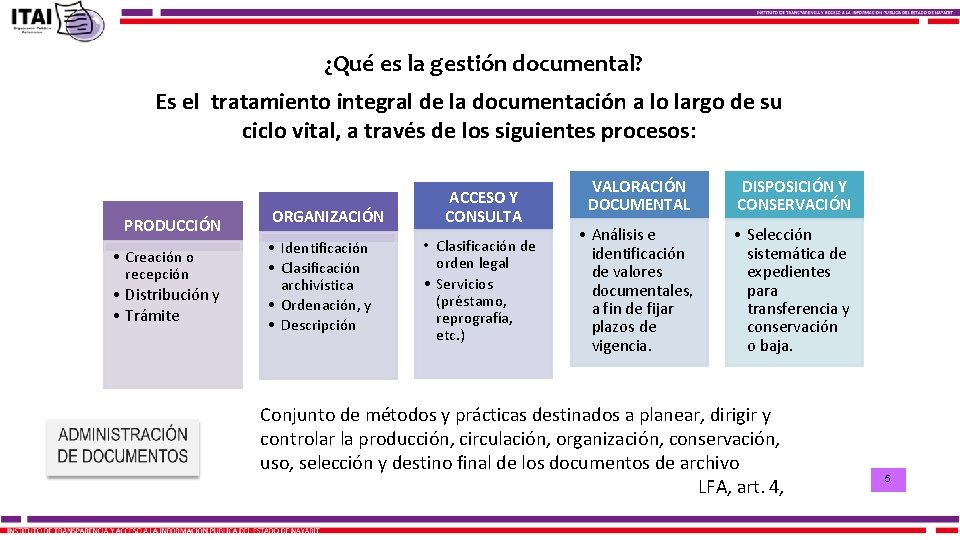 ¿Qué es la gestión documental? Es el tratamiento integral de la documentación a lo