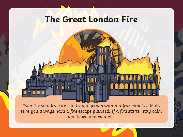 The Great London Fire Even the smallest fire can be dangerous within a few