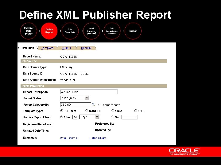 Define XML Publisher Report 