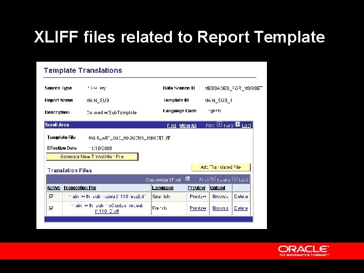 XLIFF files related to Report Template 