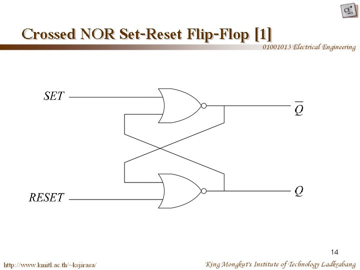 Crossed NOR Set-Reset Flip-Flop [1] 14 