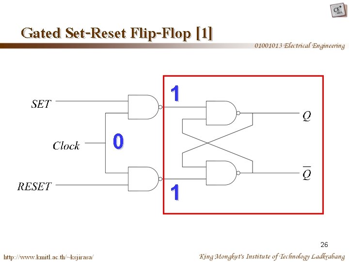 Gated Set-Reset Flip-Flop [1] 1 0 1 26 