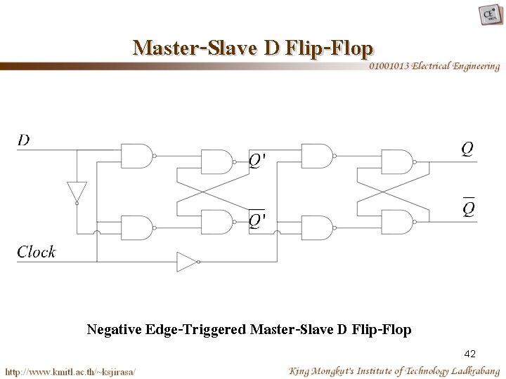 Master-Slave D Flip-Flop Negative Edge-Triggered Master-Slave D Flip-Flop 42 