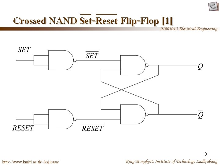 Crossed NAND Set-Reset Flip-Flop [1] 8 