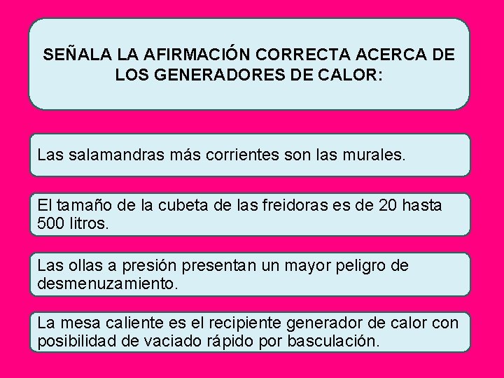 SEÑALA LA AFIRMACIÓN CORRECTA ACERCA DE LOS GENERADORES DE CALOR: Las salamandras más corrientes