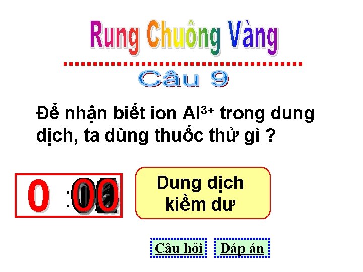 Để nhận biết ion Al 3+ trong dung dịch, ta dùng thuốc thử gì