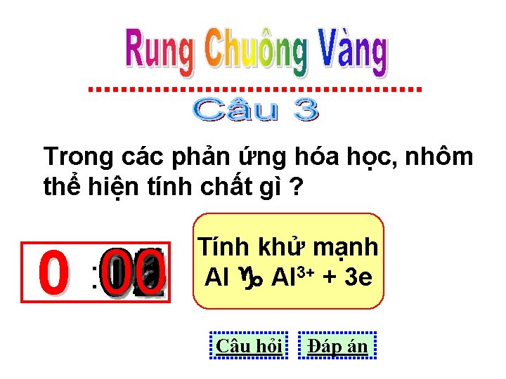 Trong các phản ứng hóa học, nhôm thể hiện tính chất gì ? 01