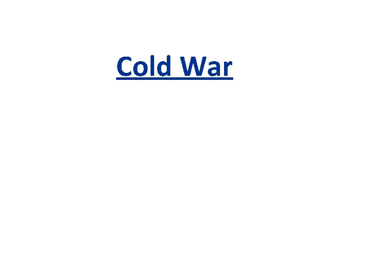 Cold War 