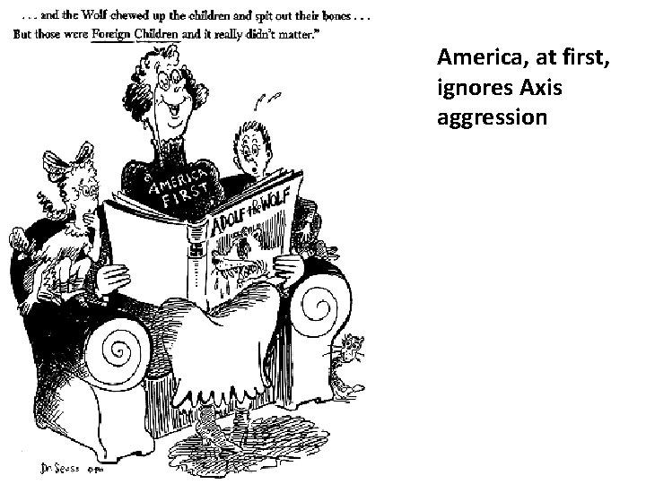 America, at first, ignores Axis aggression 