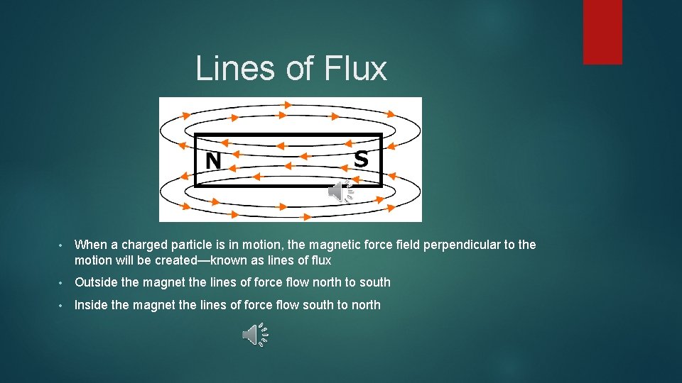 Lines of Flux • When a charged particle is in motion, the magnetic force