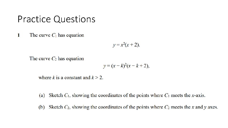 Practice Questions 