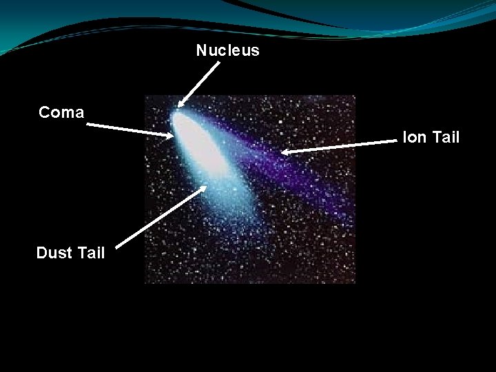 Nucleus Coma Ion Tail Dust Tail 