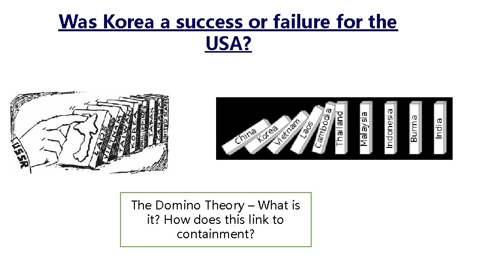 Was Korea a success or failure for the USA? The Domino Theory – What