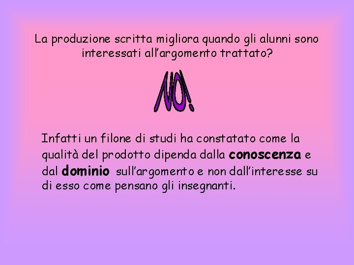 La produzione scritta migliora quando gli alunni sono interessati all’argomento trattato? Infatti un filone