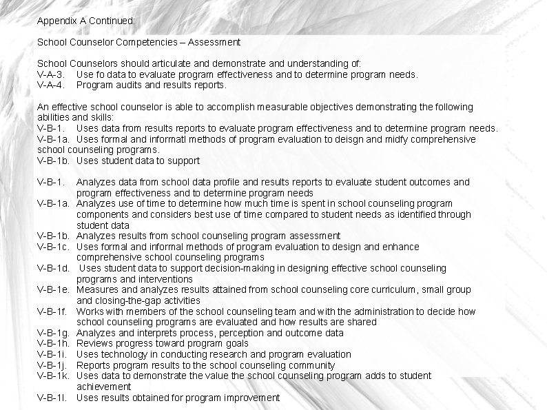 Assessment of Current Guidance and Counseling Program Amanda