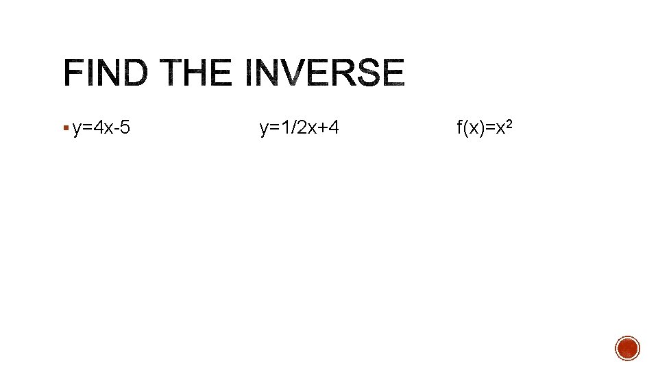 § y=4 x-5 y=1/2 x+4 f(x)=x 2 