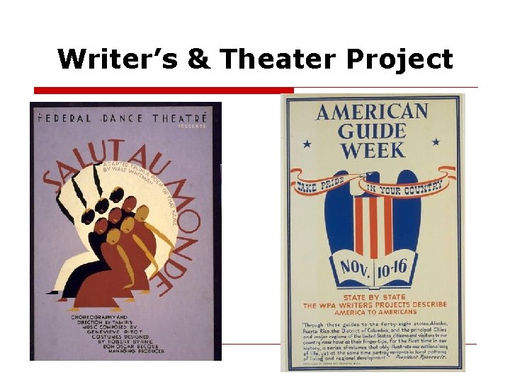 Writer’s & Theater Project 