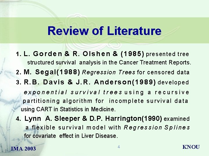 Review of Literature 1. L. G o r d e n & R. O