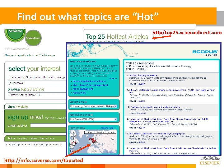 Find out what topics are “Hot” http/top 25. sciencedirect. com 15 http: //info. sciverse.