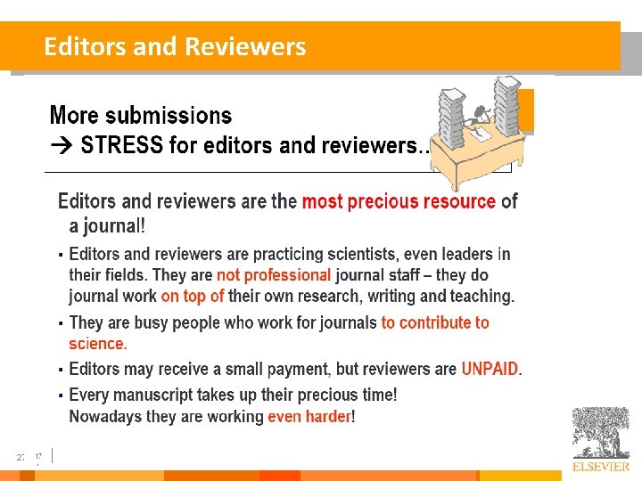 Editors and Reviewers 27 