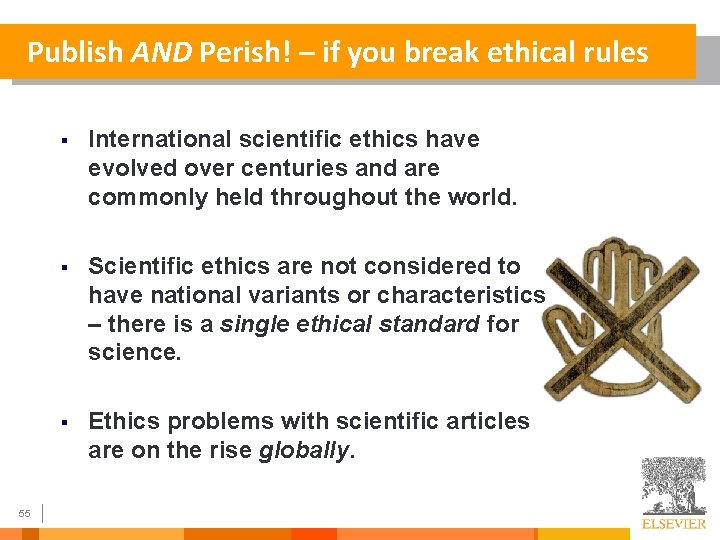 Publish AND Perish! – if you break ethical rules 55 § International scientific ethics