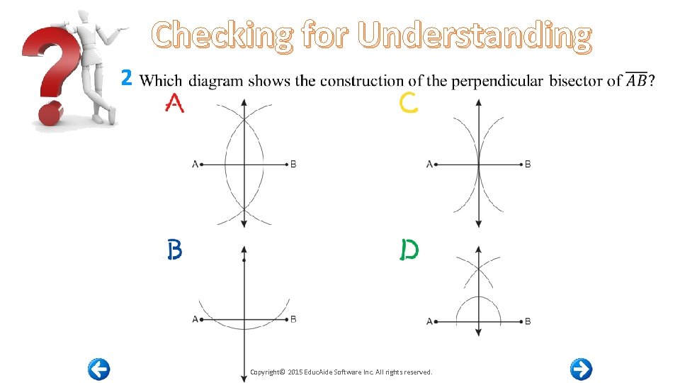Checking for Understanding 2 Copyright© 2015 Educ. Aide Software Inc. All rights reserved. 