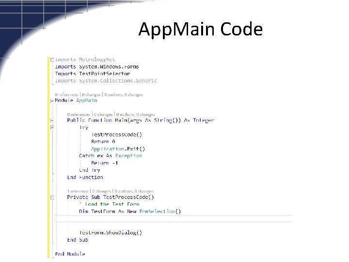 App. Main Code 