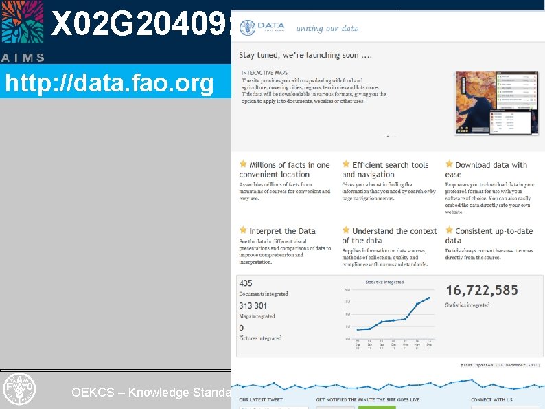 X 02 G 20409: http: //data. fao. org OEKCS – Knowledge Standards and Services
