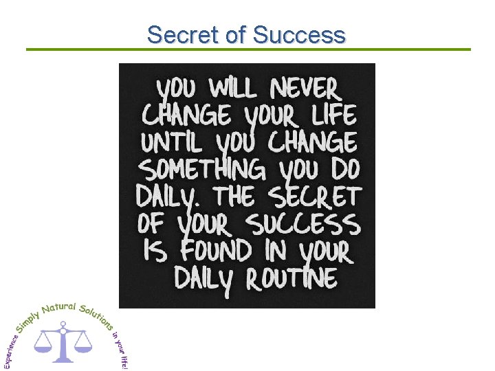 Secret of Success 