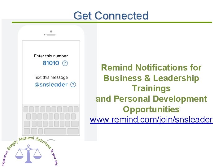 Get Connected Remind Notifications for Business & Leadership Trainings and Personal Development Opportunities www.