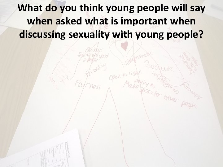 What do you think young people will say when asked what is important when