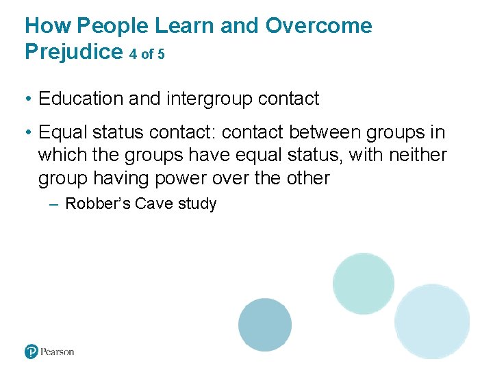 How People Learn and Overcome Prejudice 4 of 5 • Education and intergroup contact