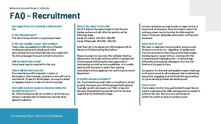 Infrastructure and Projects Authority FAQ - Recruitment Can I apply if I am not Infrastructure and Projects Authority FAQ - Recruitment Can I apply if I am not