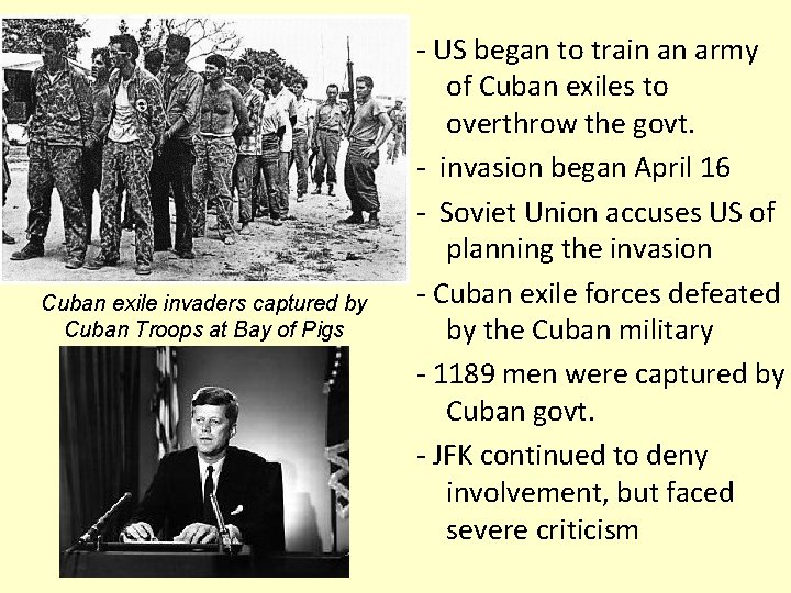 Cuban exile invaders captured by Cuban Troops at Bay of Pigs - US began